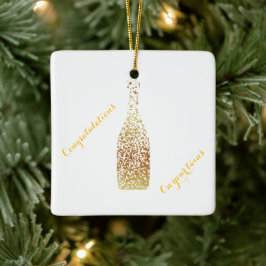 Gefeliciteerd met je tweeling keramisch ornament