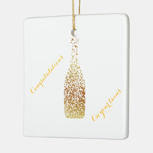 Gefeliciteerd met je tweeling keramisch ornament (Links)