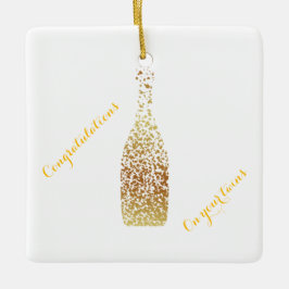 Gefeliciteerd met je tweeling keramisch ornament