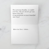 Gefeliciteerd met je tweeling, met namen, op maat kaart (Binnen)