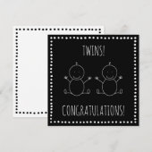 Gefeliciteerd met je tweeling! - Wenskaart Bedankkaart (Voorkant / Achterkant)