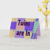 Gefeliciteerd met je Twins kaart (Gele Bloem)