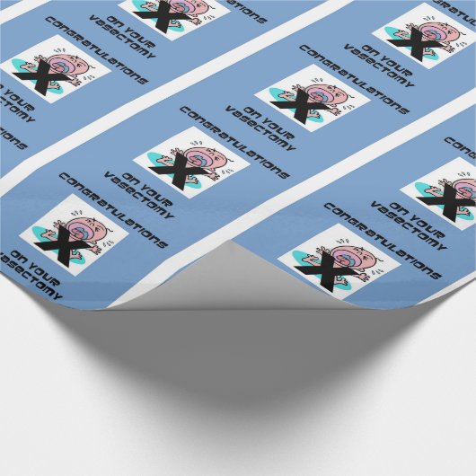 Gefeliciteerd met je vasectomie cadeaupapier (Hoek)