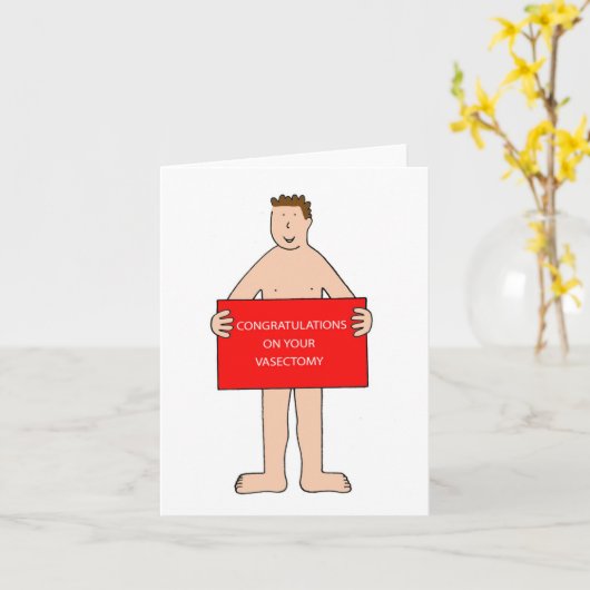 Gefeliciteerd met je vasectomie kaart (Gele Bloem)