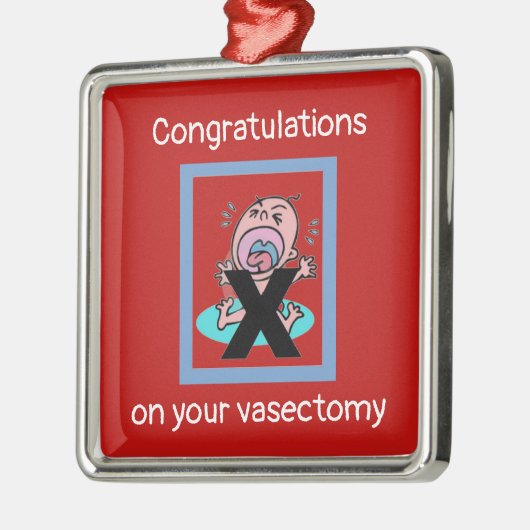 Gefeliciteerd met je vasectomie metalen ornament (Links)