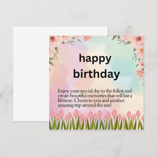 Gefeliciteerd met je verjaardag (Voorkant / Achterkant)