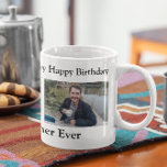 Gefeliciteerd met je verjaardag aan de beste broer koffiemok<br><div class="desc">Gepersonaliseerde Brothers koffiekopje. Gefeliciteerd met de beste broer ooit.</div>