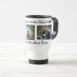 Gefeliciteerd met je verjaardag aan de beste broer reisbeker<br><div class="desc">Gepersonaliseerde Brothers koffiekopje. Gefeliciteerd met de beste broer ooit.</div>