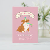 Gefeliciteerd met je verjaardag aan de Beste Hond  Bedankkaart (Staand voorkant)