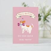 Gefeliciteerd met je verjaardag aan de Beste Hond  Bedankkaart (Staand voorkant)