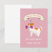 Gefeliciteerd met je verjaardag aan de Beste Hond  Bedankkaart (Voorkant / Achterkant)