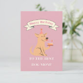 Gefeliciteerd met je verjaardag aan de Beste Hond Bedankkaart (Staand voorkant)