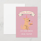 Gefeliciteerd met je verjaardag aan de Beste Hond Bedankkaart (Voorkant / Achterkant)