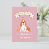 Gefeliciteerd met je verjaardag aan de Beste Hond  Bedankkaart (Staand voorkant)