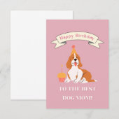 Gefeliciteerd met je verjaardag aan de Beste Hond  Bedankkaart (Voorkant / Achterkant)