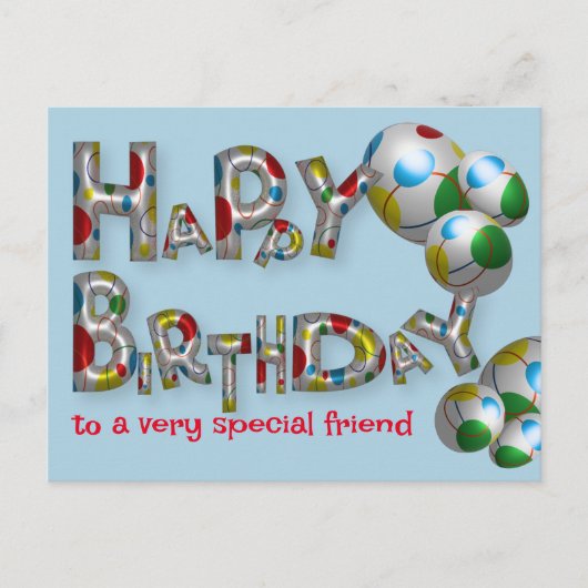 Gefeliciteerd met je verjaardag aan een heel speci briefkaart (Voorkant)