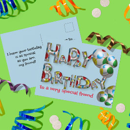 Gefeliciteerd met je verjaardag aan een heel speci briefkaart