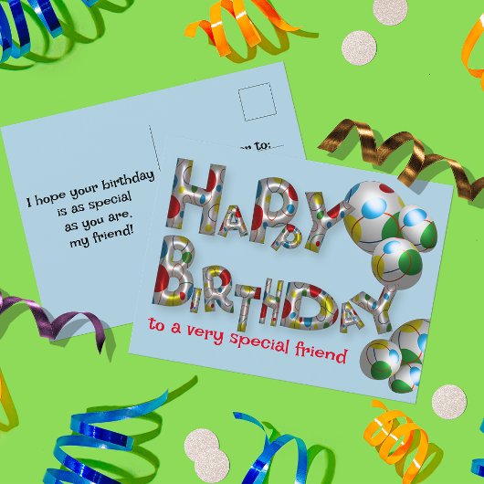 Gefeliciteerd met je verjaardag aan een heel speci briefkaart