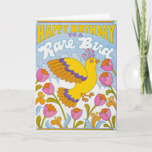 Gefeliciteerd met je verjaardag aan een zeldzame v kaart