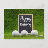 Gefeliciteerd met je verjaardag aan golfer met gol briefkaart (Voorkant)
