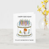 Gefeliciteerd met je verjaardag aan Science Teache Kaart (Gele Bloem)