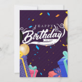 Gefeliciteerd met je verjaardag aankondiging (Voorkant)