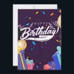 Gefeliciteerd met je verjaardag aankondiging<br><div class="desc">happy birthday card.</div>