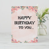 Gefeliciteerd met je verjaardag - Aanpasbare wensk Kaart (Staand voorkant)