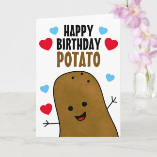 Gefeliciteerd met je verjaardag Aardappel Kaart