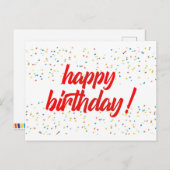 GEFELICITEERD MET JE VERJAARDAG ANSICHTKAART BRIEFKAART (Voorkant / Achterkant)