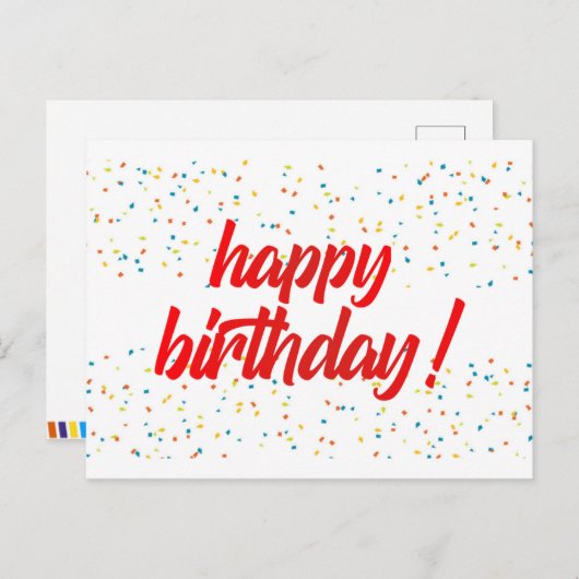 GEFELICITEERD MET JE VERJAARDAG ANSICHTKAART BRIEFKAART (Voorkant / Achterkant)