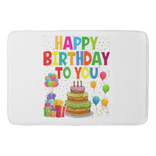 Gefeliciteerd met je verjaardag badmat