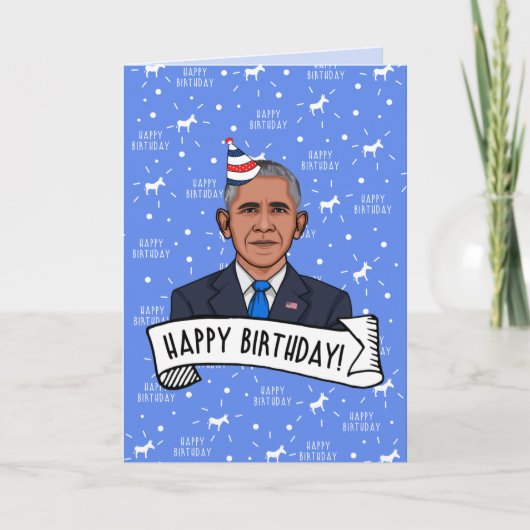 Gefeliciteerd met je verjaardag, Barack Obama Kaart (Voorkant)