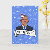 Gefeliciteerd met je verjaardag, Barack Obama Kaart (Gele Bloem)