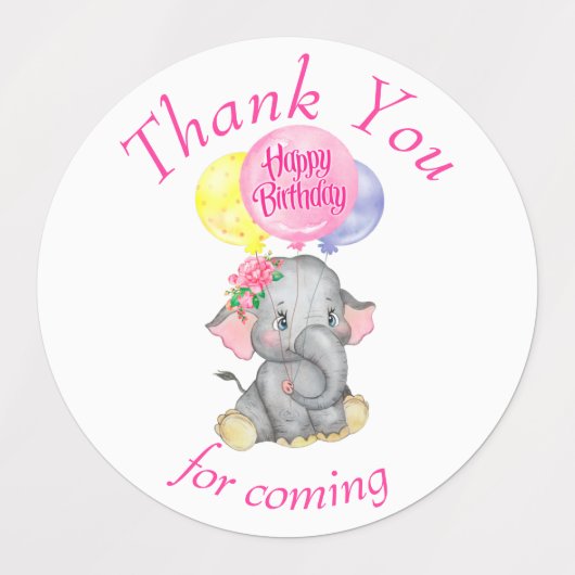 Gefeliciteerd met je verjaardag, bedankt labels (Design 1)