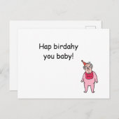 Gefeliciteerd met je verjaardag Big Baby! Briefkaart (Voorkant / Achterkant)