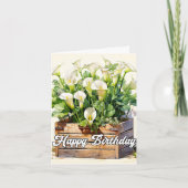 Gefeliciteerd met je verjaardag Bloeiende Calla's Kaart (Voorkant)