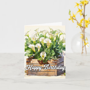 Gefeliciteerd met je verjaardag Bloeiende Calla's Kaart