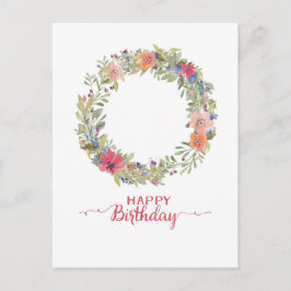 Gefeliciteerd met je verjaardag Blumenkranz Aquare Briefkaart