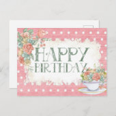 Gefeliciteerd met je verjaardag briefkaart (Voorkant / Achterkant)