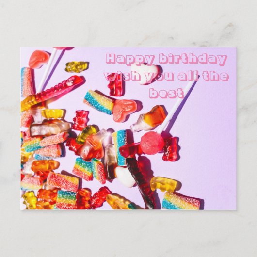 Gefeliciteerd met je verjaardag briefkaart (Voorkant)