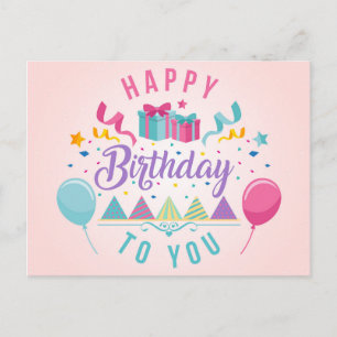 Gefeliciteerd met je verjaardag briefkaart