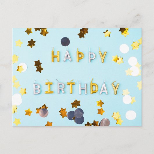 GEFELICITEERD MET JE VERJAARDAG BRIEFKAART (Voorkant)