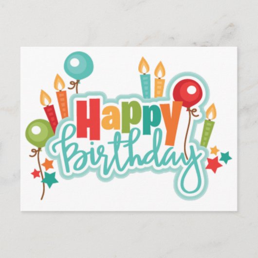 Gefeliciteerd met je verjaardag briefkaart (Voorkant)