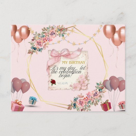 Gefeliciteerd met je verjaardag  briefkaart (Voorkant)