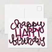Gefeliciteerd met je verjaardag briefkaart (Voorkant / Achterkant)