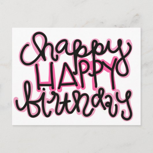 Gefeliciteerd met je verjaardag briefkaart (Voorkant)