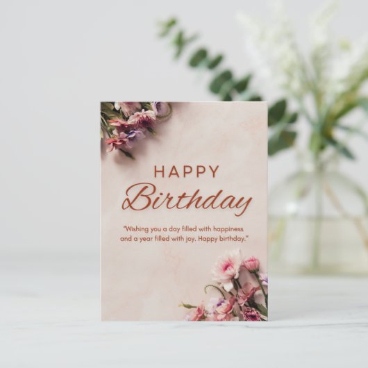 Gefeliciteerd met je verjaardag  briefkaart (Staand voorkant)