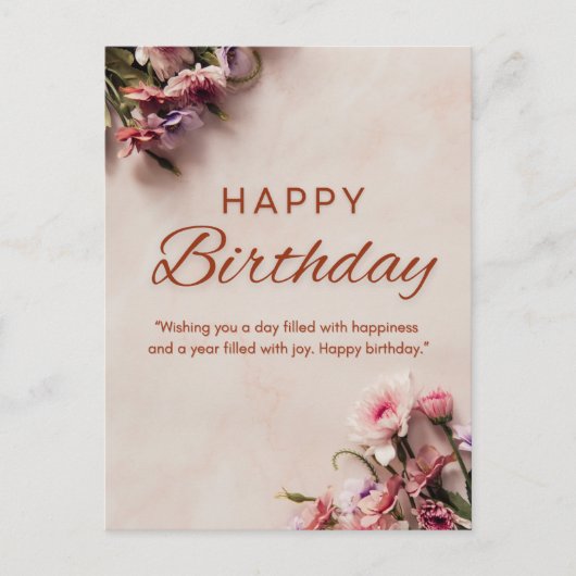 Gefeliciteerd met je verjaardag briefkaart (Voorkant)