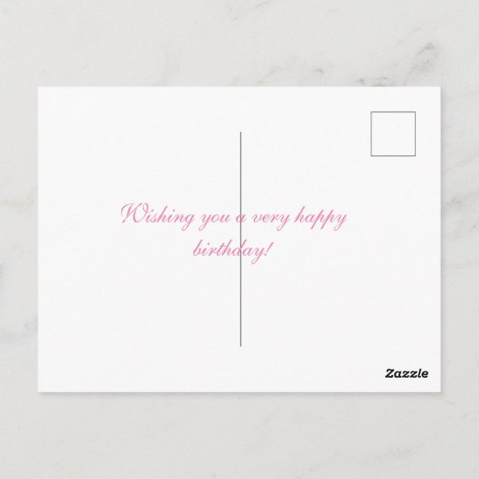 Gefeliciteerd met je verjaardag,  briefkaart (Achterkant)